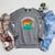 Readosaurus Reading Book Dino Fossils Dinsosaur Raglan Sleeve Sweatshirt Deep Heather