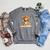 Tiny Puppy Open Book Reading Dog Lover Graphic Round Glasses Raglan Sleeve Sweatshirt Deep Heather