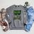Vintage Retro Horror Comic Book Cover Skeleton Macabre Raglan Sleeve Sweatshirt Deep Heather