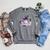 Witch Ghost Cat Skull Magic Books Raglan Sleeve Sweatshirt Deep Heather