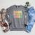 Women's Library Book Fair Vibe Groovy Retro School Reading Nostalgic Raglan Sleeve Sweatshirt Deep Heather