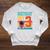 3 Year Old Birthday Boy Book Worm Reading Birthday Party Raglan Sleeve Sweatshirt Heather Mustard
