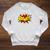 BANG Pop Art Comic Book Speech Bubbles Street Graffiti Art Raglan Sleeve Sweatshirt Heather Mustard