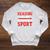 Book Reading Reading Is My Favorite Sport Raglan Sleeve Sweatshirt Heather Mustard