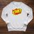 Boy Five Superhero Comic Book Hero 5th Birthday Boy 5 Years Raglan Sleeve Sweatshirt Heather Mustard