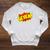 Boy Seven Superhero Comic Book Hero 7th Birthday Boy 7 Years Raglan Sleeve Sweatshirt Heather Mustard