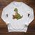 Brachiosaurus Dinosaur Reading Book Nerd Raglan Sleeve Sweatshirt Heather Mustard