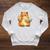 Capybara Reading a Book With Bubble Tea Raglan Sleeve Sweatshirt Heather Mustard