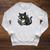 Cat Reading a Book Nerd Kitty Bookworm Raglan Sleeve Sweatshirt Heather Mustard