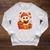 Cute Ghost Reading Book Autumn Pumpkins Cat Coffee Halloween Raglan Sleeve Sweatshirt Heather Mustard