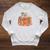 Fall Book Pumpkin Retro Reading Teacher Autumn Books Lover Raglan Sleeve Sweatshirt Heather Mustard