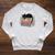 Floral Cat Sleeping On Books Raglan Sleeve Sweatshirt Heather Mustard