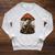 Floral Mushroom Skeleton Reading Books Gothic Humor Raglan Sleeve Sweatshirt Heather Mustard