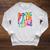Groovy 70s Book Fair Vibe Tie Dye Reading School Librarian Raglan Sleeve Sweatshirt Heather Mustard