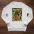 Halloween Horror Monster Vintage Comic Book Retro Raglan Sleeve Sweatshirt Heather Mustard