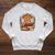 Highland Cow Reading Book Graphic Cow With Book Floral Raglan Sleeve Sweatshirt Heather Mustard
