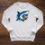Kids Shark With School Books Back To School Shark Lovers Raglan Sleeve Sweatshirt Heather Mustard