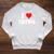 I Love Editing Heart Movie Film Newspaper Journalism Book Raglan Sleeve Sweatshirt Heather Mustard