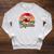 Merry Christmas Retro Vintage Pugmas Pug Reading Books Raglan Sleeve Sweatshirt Heather Mustard