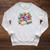 Open Book With Colorful Hibiscus Flowers Bloom Raglan Sleeve Sweatshirt Heather Mustard