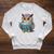 Owl Reading A Book Owls Wearing Glasses Librarian Raglan Sleeve Sweatshirt Heather Mustard