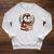 Penguin Reading Book Graphic Penguin With Book Floral Raglan Sleeve Sweatshirt Heather Mustard
