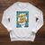 Please CHEW Quieter Comic Book Pop Art Misophonia Raglan Sleeve Sweatshirt Heather Mustard