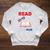 Read Blue Patriotic Book Lover Girls Independence Raglan Sleeve Sweatshirt Heather Mustard