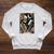 The Reader Tarot Card Skeleton Reading Book Bookworm Bookish Raglan Sleeve Sweatshirt Heather Mustard