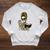 Skeleton Girl Drinking Coffee And Reading Book Raglan Sleeve Sweatshirt Heather Mustard