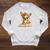 Tiny Puppy Open Book Reading Dog Lover Graphic Round Glasses Raglan Sleeve Sweatshirt Heather Mustard