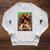 History Month Black Afro Girl Women Book Lovers Floral Raglan Sleeve Sweatshirt Heather Mustard