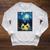 Van Gogh Starry Night Ghost Book Reading Camping Halloween Raglan Sleeve Sweatshirt Heather Mustard
