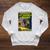 Vintage Horror Comic Book Cover Shadowed Library Zombie Raglan Sleeve Sweatshirt Heather Mustard