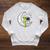 Women's Alien And Astronaut Reading On Moon Kids Sci Fi Book Raglan Sleeve Sweatshirt Heather Mustard