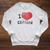 Women's Clifford The Big Red Dog I Heart Clifford Childrens Books Raglan Sleeve Sweatshirt Heather Mustard