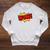 WOW Comic Book Cartoon Speech Bubble Pop Art Raglan Sleeve Sweatshirt Heather Mustard