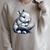 Adorable Reading Bunny Drawing For Book Lovers Philossophers Raglan Sleeve Sweatshirt Heather Forest