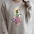 Alice In Wonderland Magical Garden Vintage Book Raglan Sleeve Sweatshirt Heather Forest