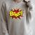 BANG Pop Art Comic Book Speech Bubbles Street Graffiti Art Raglan Sleeve Sweatshirt Heather Forest