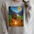 Bigfoot And Alien Reading Books Campfire Halloween Raglan Sleeve Sweatshirt Heather Forest