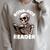 Bonafide Reader Cute Skeleton Reading a Book Lover Bookish Raglan Sleeve Sweatshirt Heather Forest