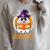 Boo Boooks Ghost Book Reading Halloween 2025 Teacher Raglan Sleeve Sweatshirt Heather Forest