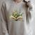 Book Flowers Reading Book Lover Raglan Sleeve Sweatshirt Heather Forest