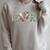Book Lover Vintage Bookworm Floral Reading Women Girls Raglan Sleeve Sweatshirt Heather Forest