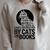 Book Reading Book Easily Distracted By Cats And Books Raglan Sleeve Sweatshirt Heather Forest