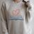 Book Reading Love Heart Library Raglan Sleeve Sweatshirt Heather Forest