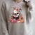 Book Reading Skull Skeleton Flowers Floral Bookish Butterfly Raglan Sleeve Sweatshirt Heather Forest