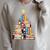 Booklovers Christmas Book Tree Raglan Sleeve Sweatshirt Heather Forest