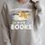 Bookworm Librarian Hoarder Cat Book Reading Hoarding Raglan Sleeve Sweatshirt Heather Forest